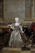 Portrait of the Mariana Victoria of Spain, Infanta of Spain and future Queen of Portugal; eldest daughter of Philip V of Spain and his second wife Eli, Nicolas de Largilliere